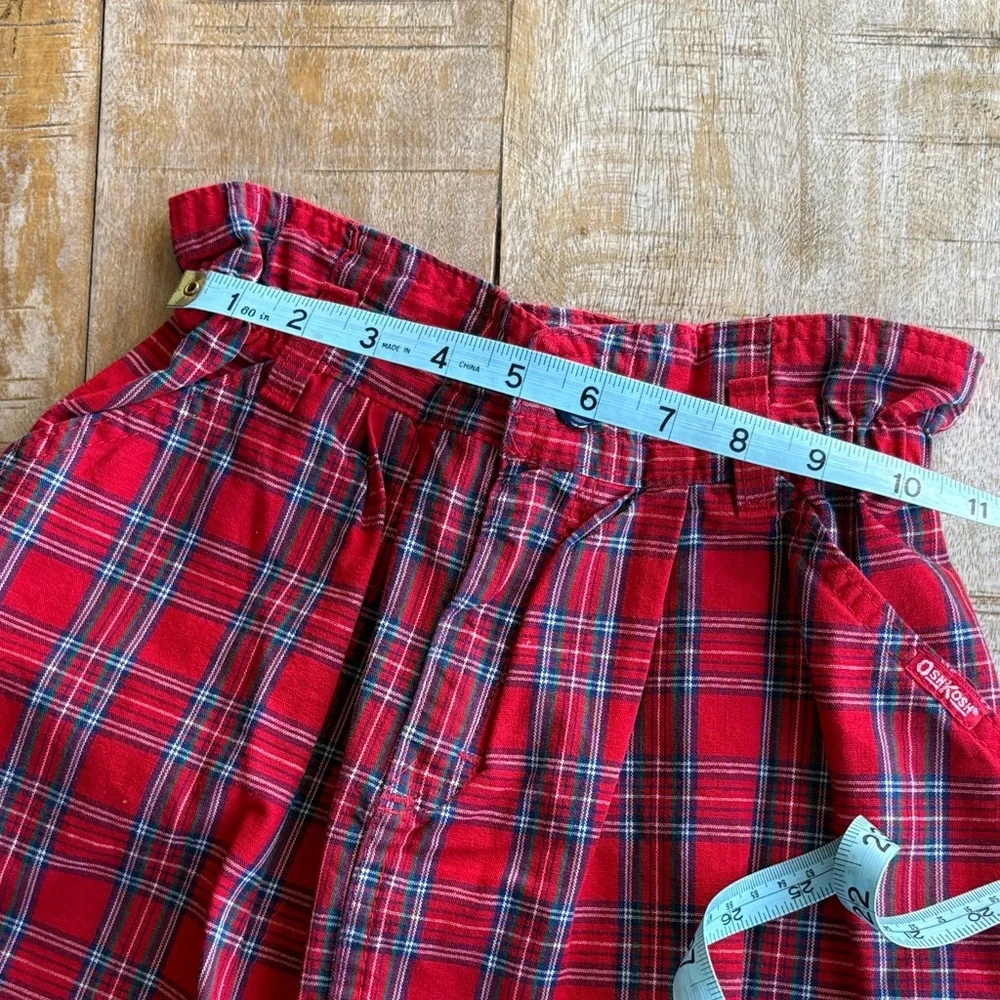 Vintage Oshkosh Red Plaid Skirt size 6x